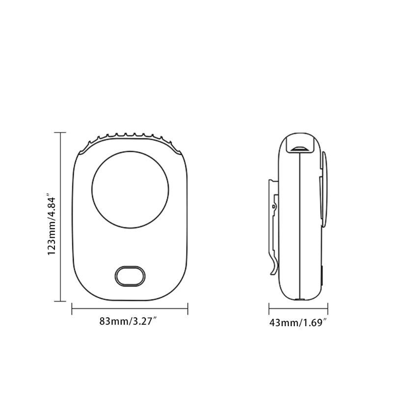 Дисплей мощности, подвесной шейный вентилятор, небольшой USB-вентилятор, перезаряжаемый портативный бесшумный вентилятор, Прямая