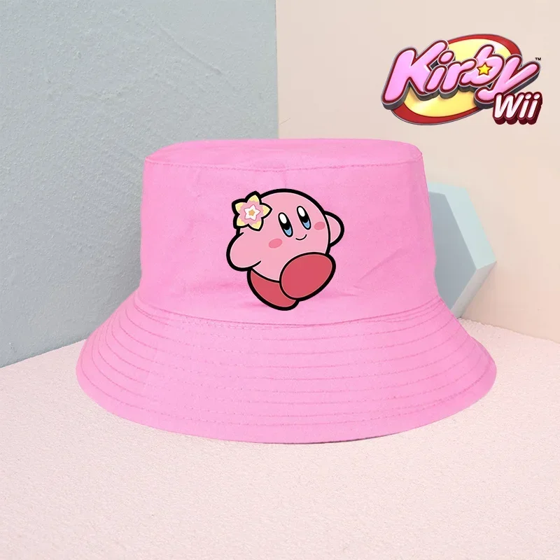 

Star Kirby Fisherman Cap Girls' Cute Fashion Travel Bucket Hat Children's Outdoor Sports Leisure Beach Sun Hat Kind Anime Gift