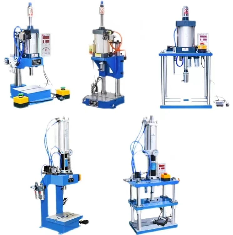 Four Column Pneumatic Punch Press Machine Motor Pump / Air Powered Punching Stamping Machine / Small Desktop Model 220V/380V