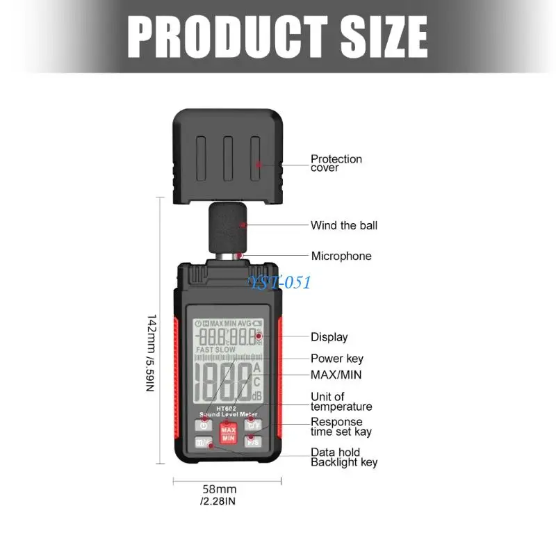 E15A Digital phon Meter With High Accuracy Reading For Various Areas And Office Use