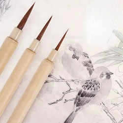 Watercolor Painting Line Drawing Brush Pen Calligraphy Brush Pen Chinese Ink Oil Painting Landscape Weasel Hair Fine Line Pen