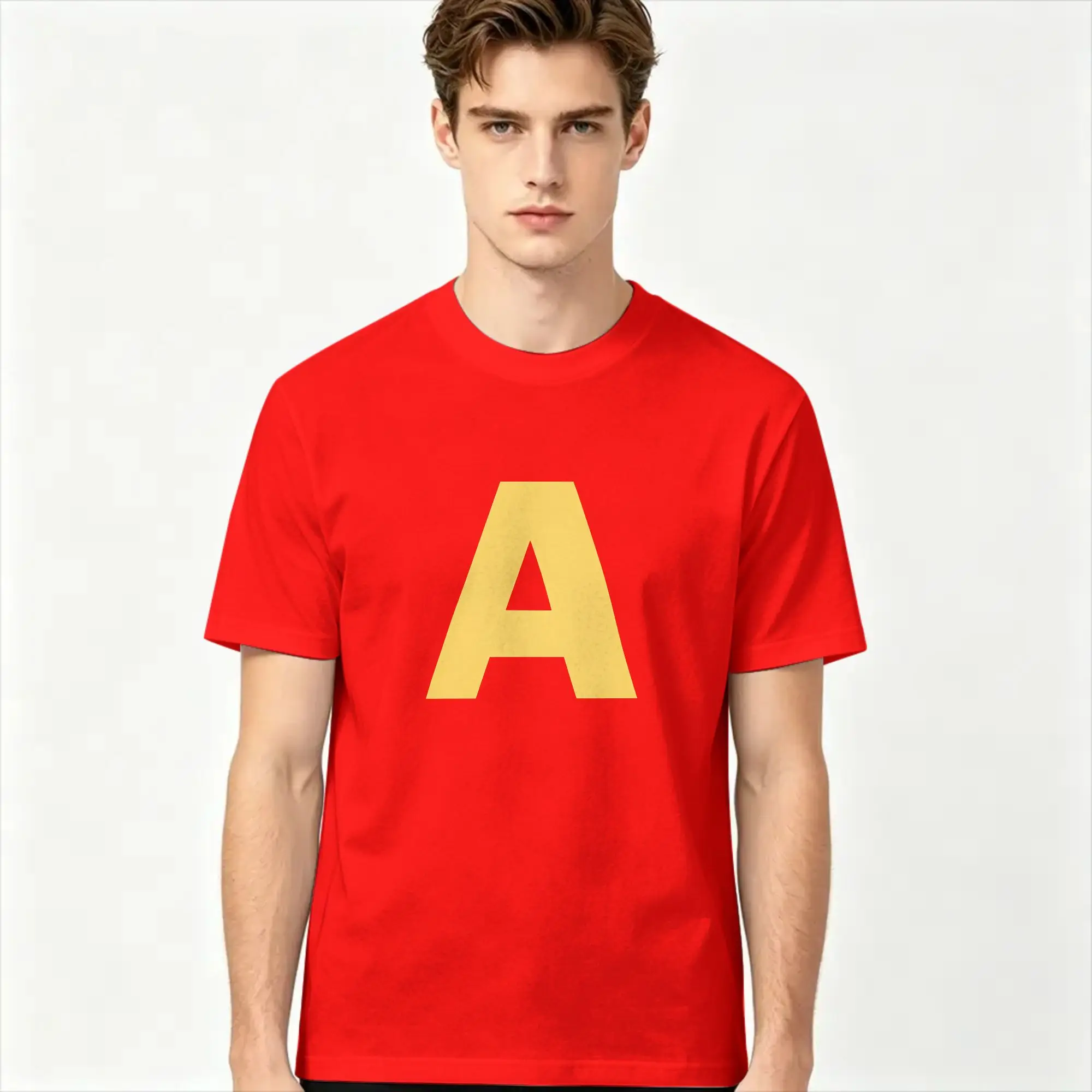 Casual Alvin and The Chipmunks T-Shirt for Men Crew Neck Cotton T Shirt  Short Sleeve Tee Shirt Printed Clothes