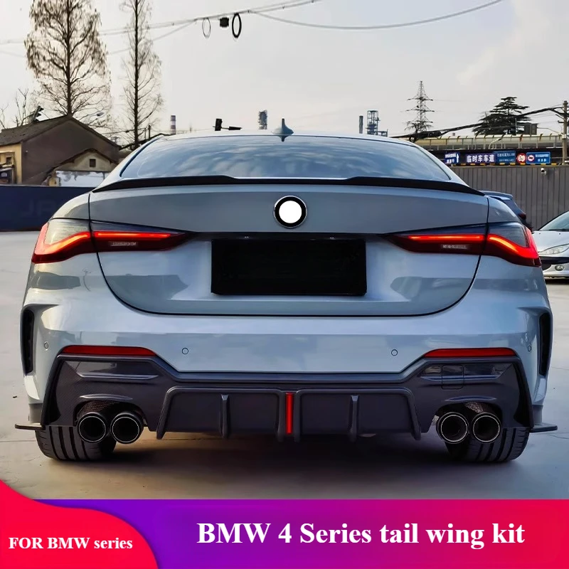 FOR BMW 4-Series 2-door G22 425i 430i Modified Shine Night M4 PSM tail AC tail Black Knight Kit