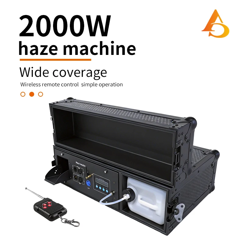 Aicpose 2000W Mist Haze Machine with Flight Case 1500W Fog Smoke Machine LED Stage Lighting Effect Dj Club Control Machine