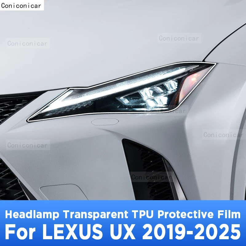 

For LEXUS UX 2019-2025 2024 Car Exterior Headlight Anti-scratch Front Lamp Transparent TPU Protective Film Sticker Accessories