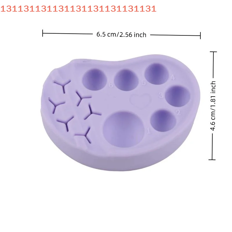 Tavolozza per manicure multifunzionale in silicone Superficie morbida per nail art Tavolozza per trucco durevole per miscelazione dei colori del tatuaggio delle ciglia