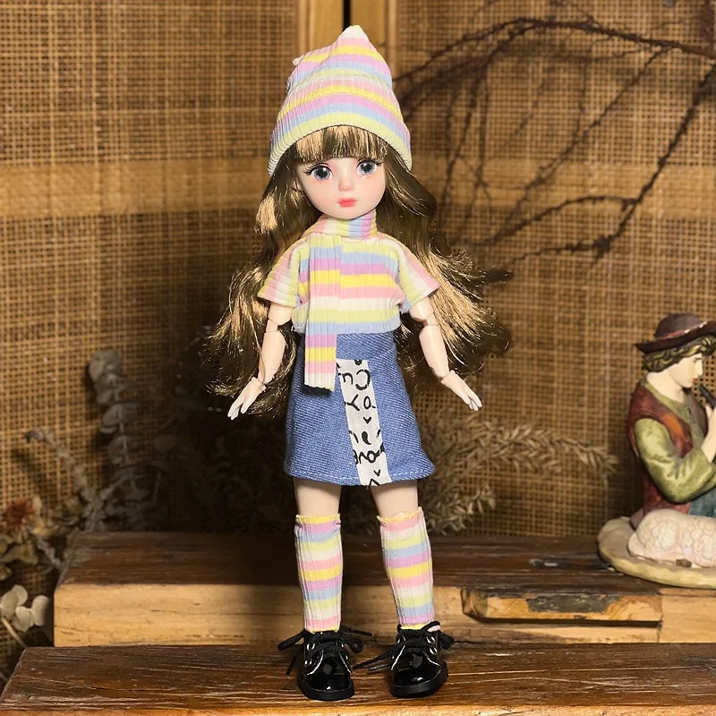 1/6 BJD pop 12 inch kogelgewricht lichaam met volledige outfit set – 20 gewrichten Lolita verkleedkleding voor doe-het-zelf aangepaste modepoppen