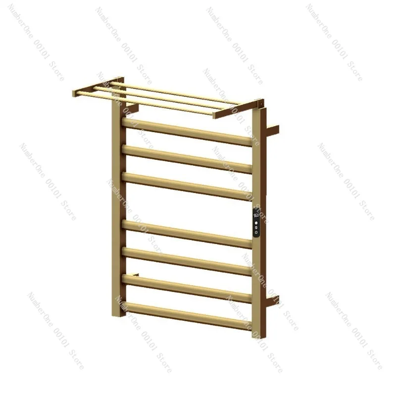 Smart Electric Heated Towel Rack Carbon Fiber Warming Bathroom Bath Towel Shelf Wall Mounted Home Drying Rack Intelligent Fast