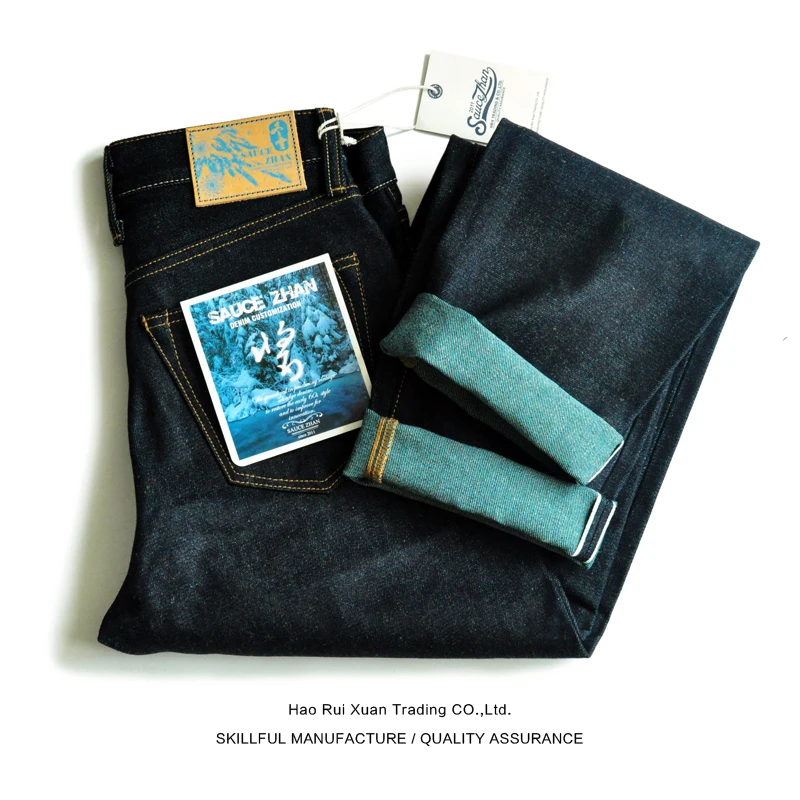 

Cotton Linen Men's Straight Leg Jeans Red Ear Denim Khaki Autumn Vintage Long Pants Casual Style No Stretch Youth Fashion