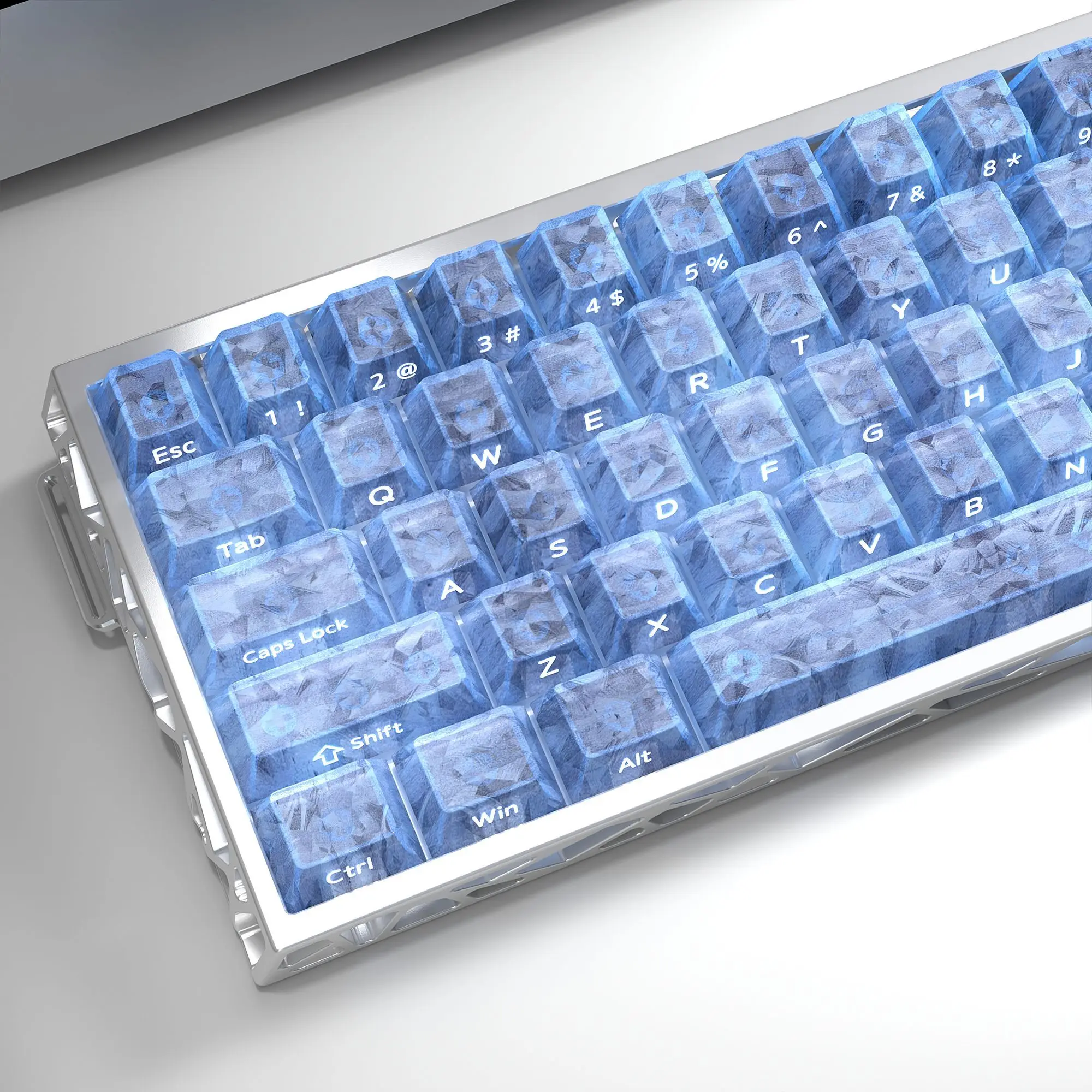 

Forged carbon pattern keycap Forged carbon texture Side engraved ice carbon Original magnetic axis Mechanical keyboard cap woot