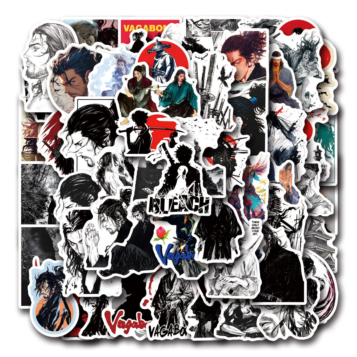 

10/30/50/110PCS Vagabond Anime Stickers Japan Cartoon Sticker Cool Warrior Sticker Fridge Luggage Laptop Guitar Phone Bike Decal