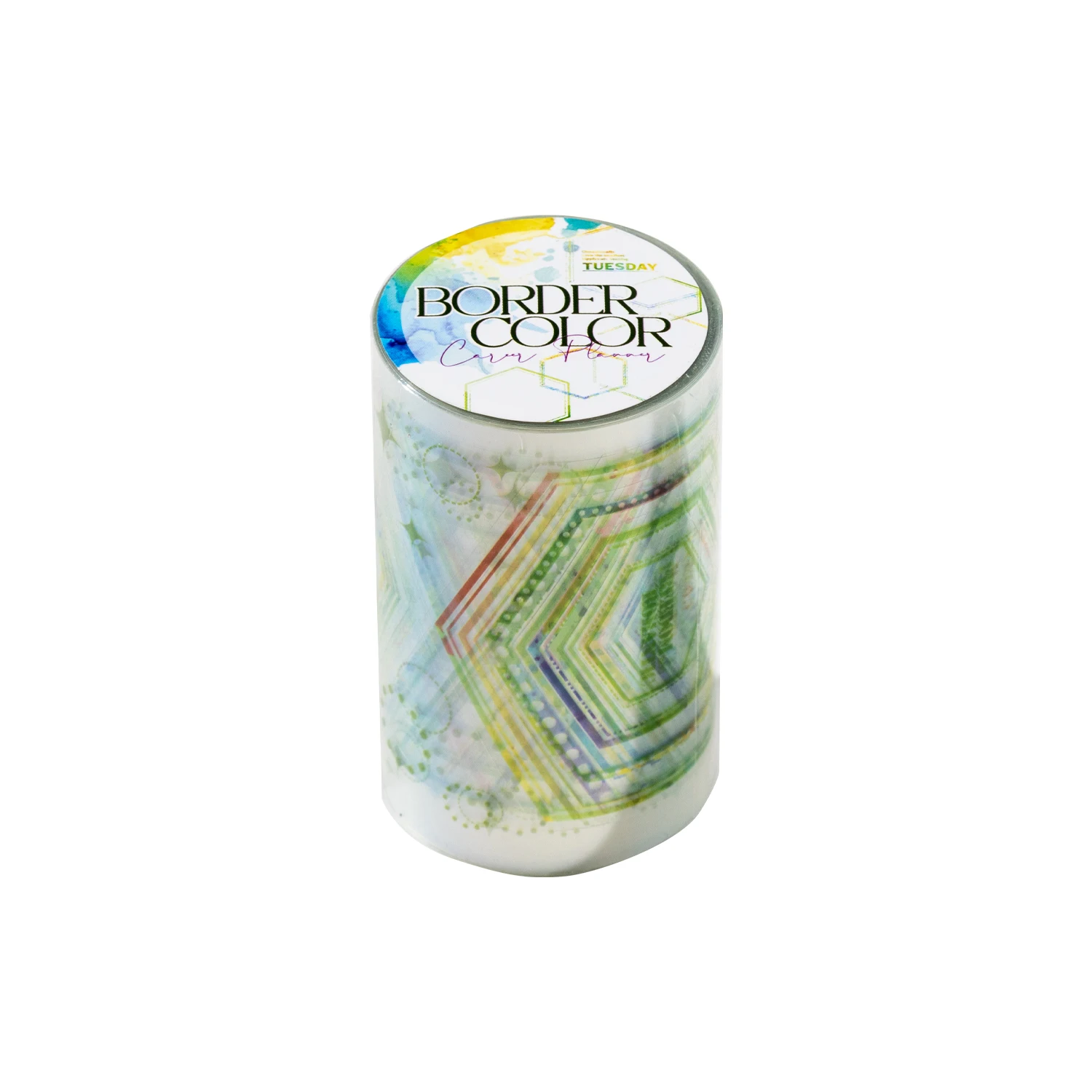 65mm * 200cm a cor da fronteira série vintage geométrico paisagem pet fita criativa diy diário material colagem papelaria