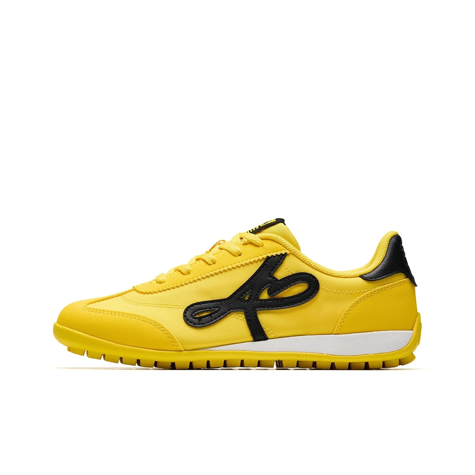 Anta Joyful Classic Abrasion Resistant Lightweight Breathable Low top Casual Shoes Women's Yellow Black 922638840-2