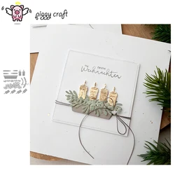 Piggy Craft metal cutting dies cut die mold Christmas candle bowl branches Scrapbook paper craft knife mold blade punch stencils