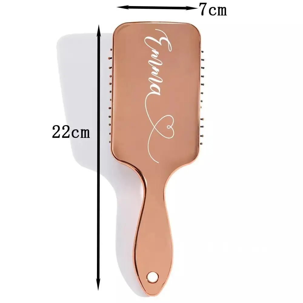 Personalized Hair Brush Bride Custom Rose Gold Airbag Mirror Finish Perfect Gift for Young Girls Bridal Bridesmaids Party Bride