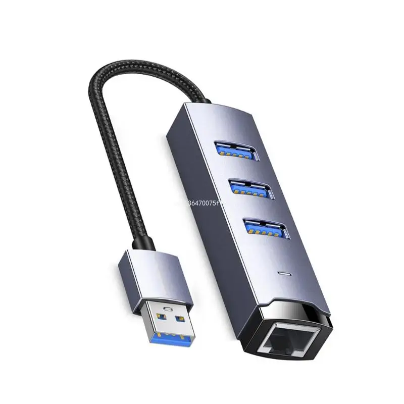 

Алюминиевый 4-портовый USB-концентратор, работающий при низких температурах, адаптер USB/Type C к Ethernet, Прямая поставка