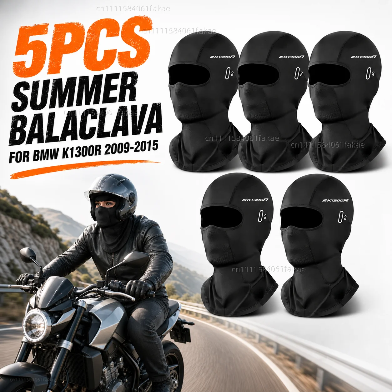 

5PCS Motorcycle Balaclava Summer UV Protection Glasses Face Breathable Hole FOR BMW K1300R 2009-2015 Riding Gear Protection