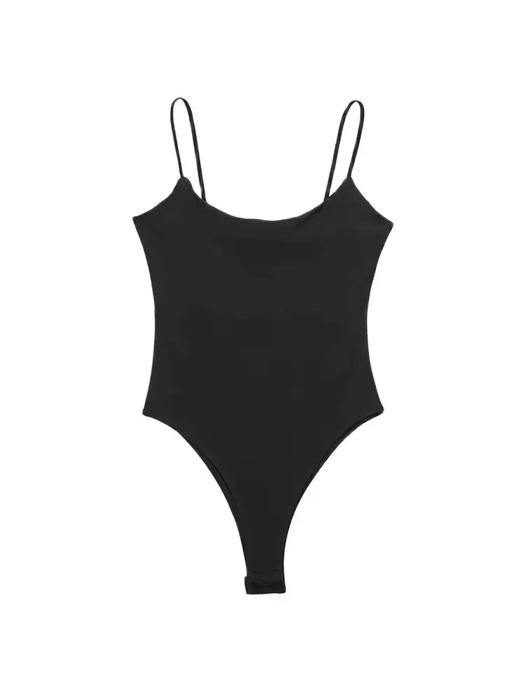 Skinny Bodysuits for Women, Backless, Thin Straps, Snap-button, Female Playsuits, Sexy Fashion image 3
