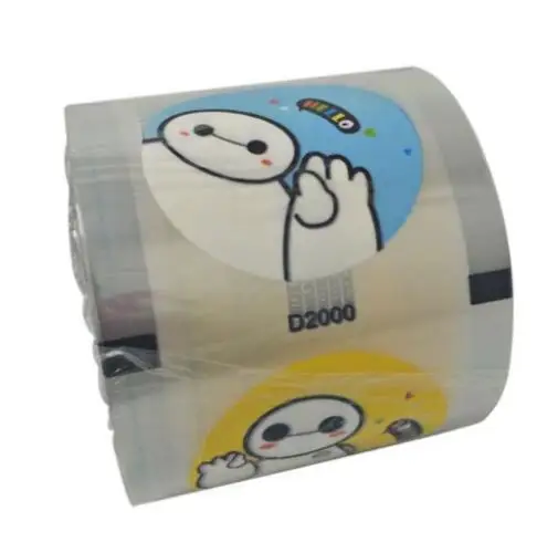 

Milk sealing film tea cup seal Smiling face printing healthy material 2800 Cups Top Quality