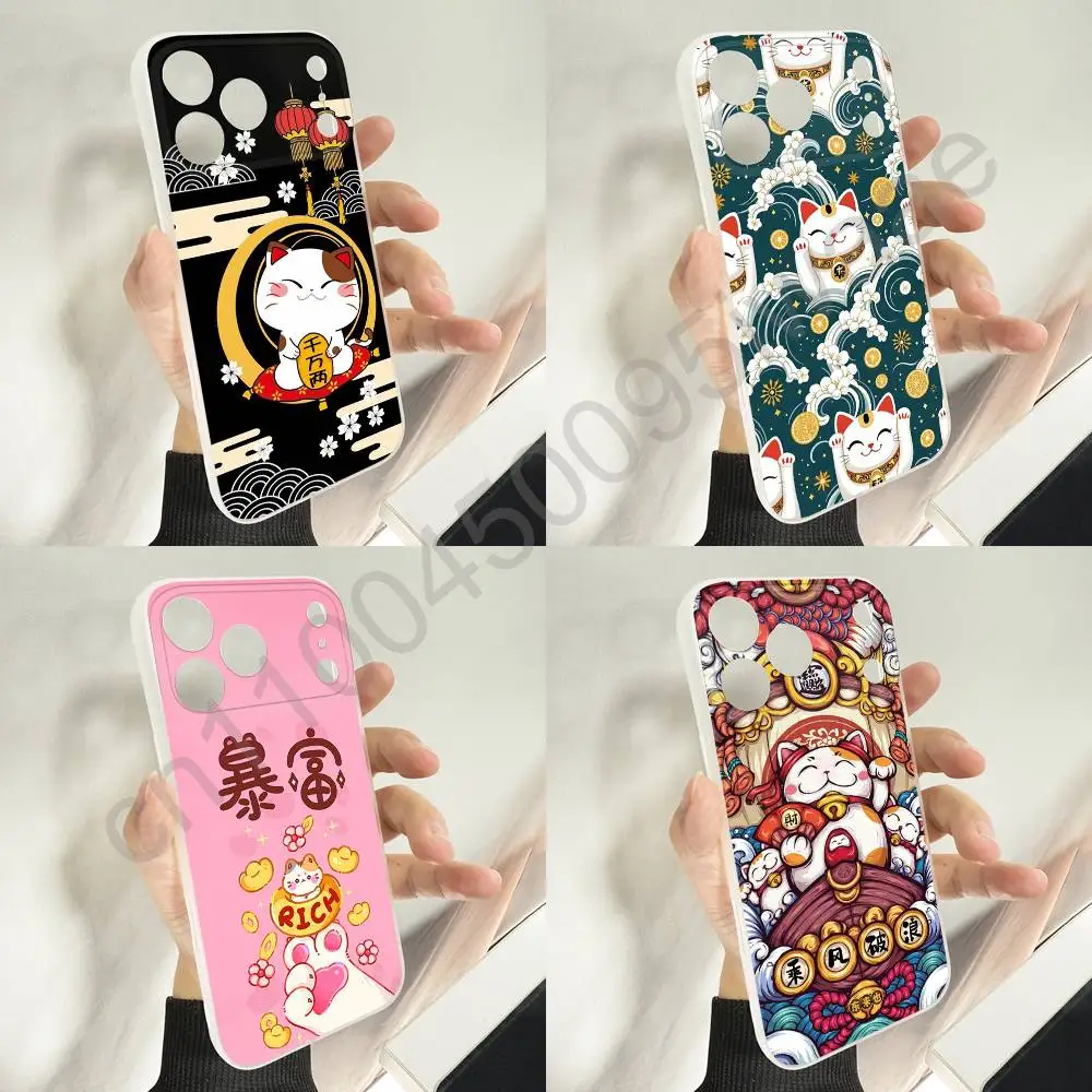 

Maneki Neko Lucky Money Cat Phone Case For iPhone 11,16,15,14,13,17,12,Plus,E,Air,Mini,Pro,Max Magnetic Magsafe Soft Cover