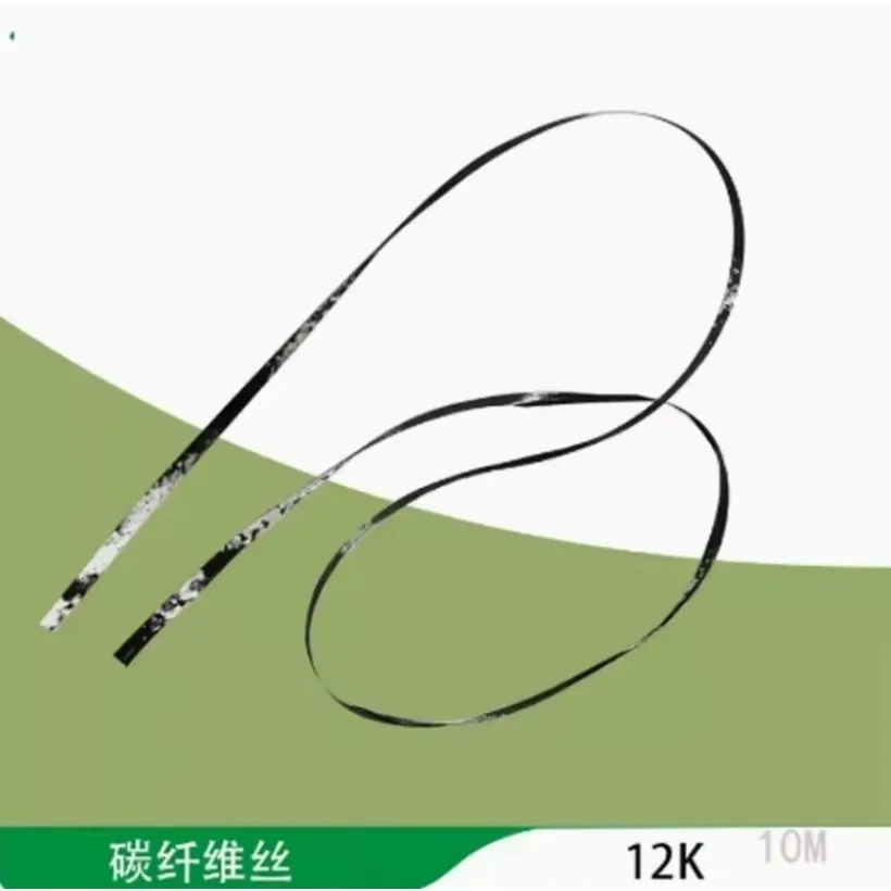 High Modulus 1k/3K/6K/12K/24K Carbon Fiber Roving Yarn Filament Conductive Heating Filament 3800Mpa 10m