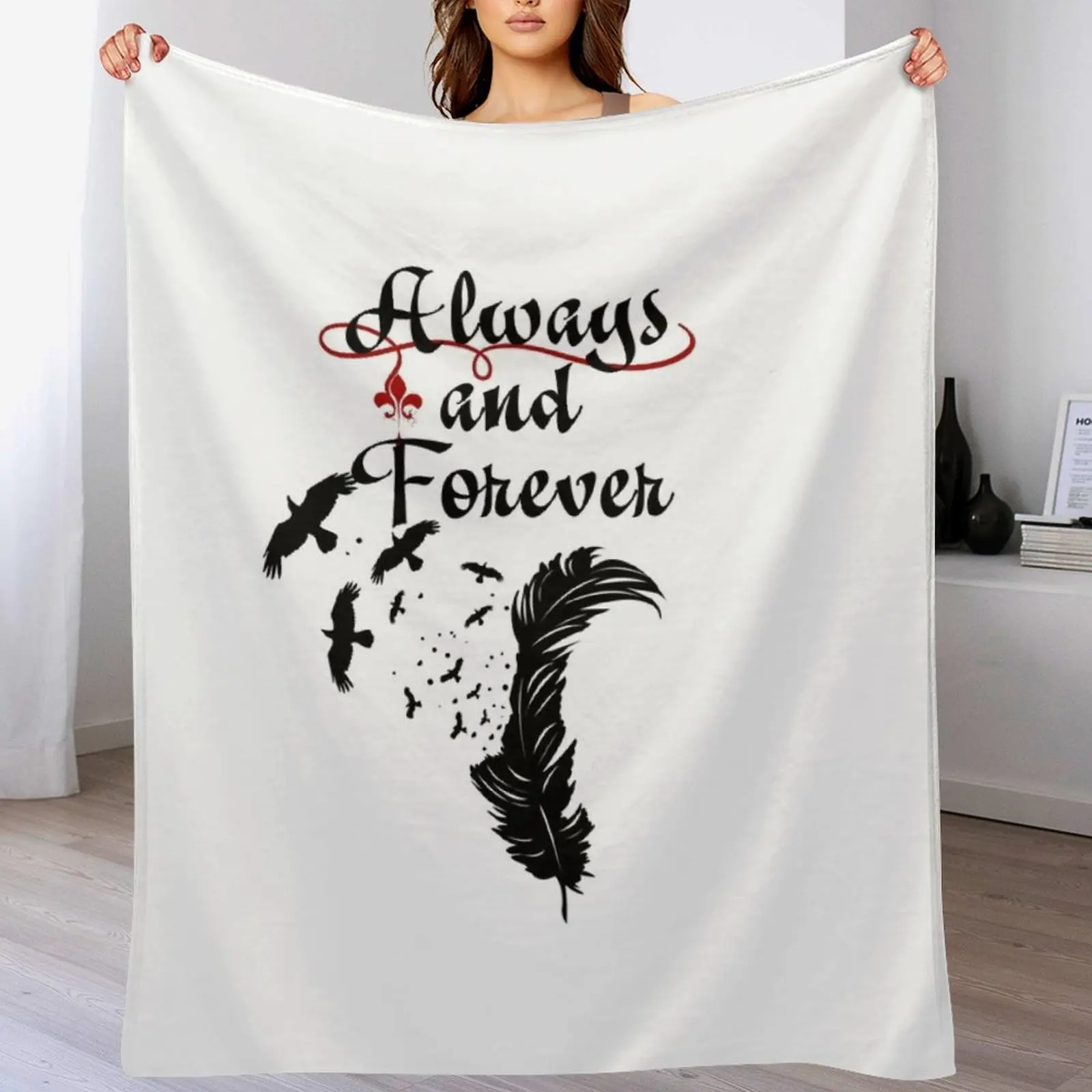 

Klaus. Always and Forever. Throw Blanket Retros Bed covers Blankets