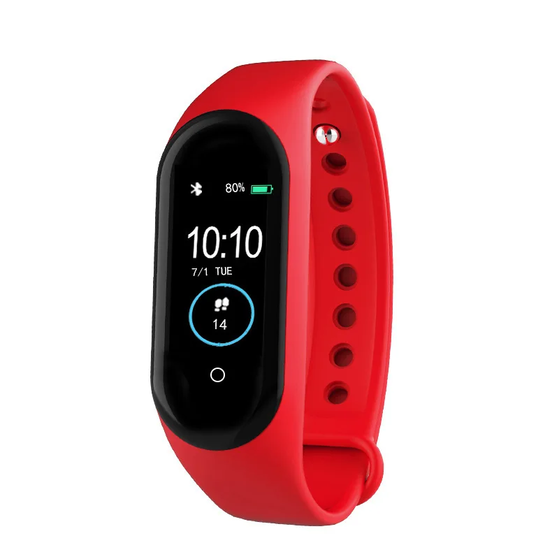 

M4 Smart Bracelet Bluetooth Pedometer Heart Rate Health Monitoring Incoming Call Information Reminder Custom Watch Face