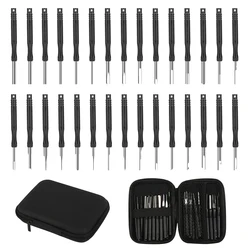 Herramienta de extracción de enchufes de Cable de coche, Extractor de pines, herramientas de reparación de llaves con Kit de herramientas de extracción de terminales de caja, herramienta de tornillos de reparación de automóviles, 30PS