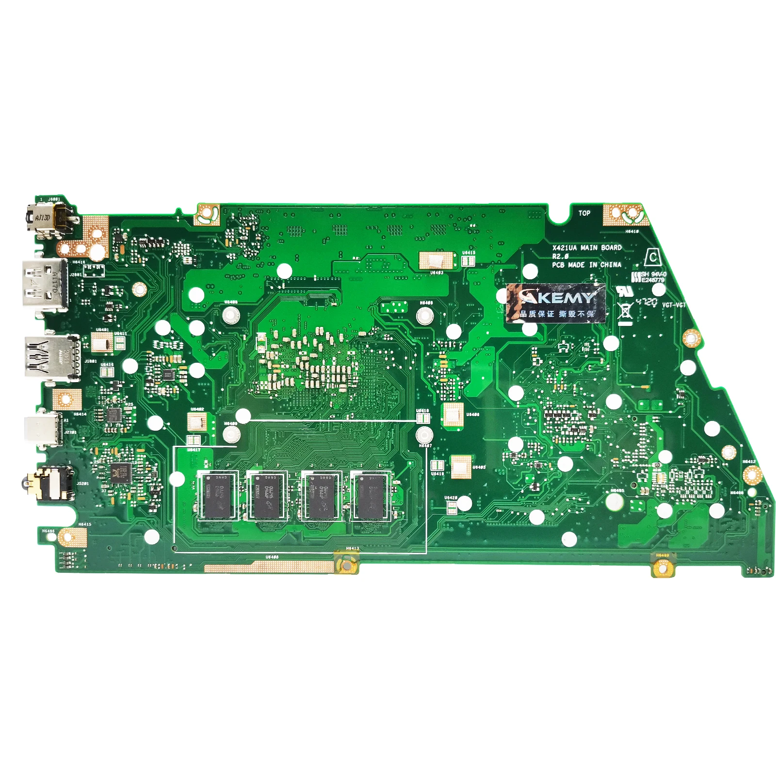 Imagem -03 - Placa-mãe Portátil para Asus Vivo Livro X421ua X421ua X521ua M433ua M533ua X421uay Notebook Mainboard com Cpu r5 8g Ram