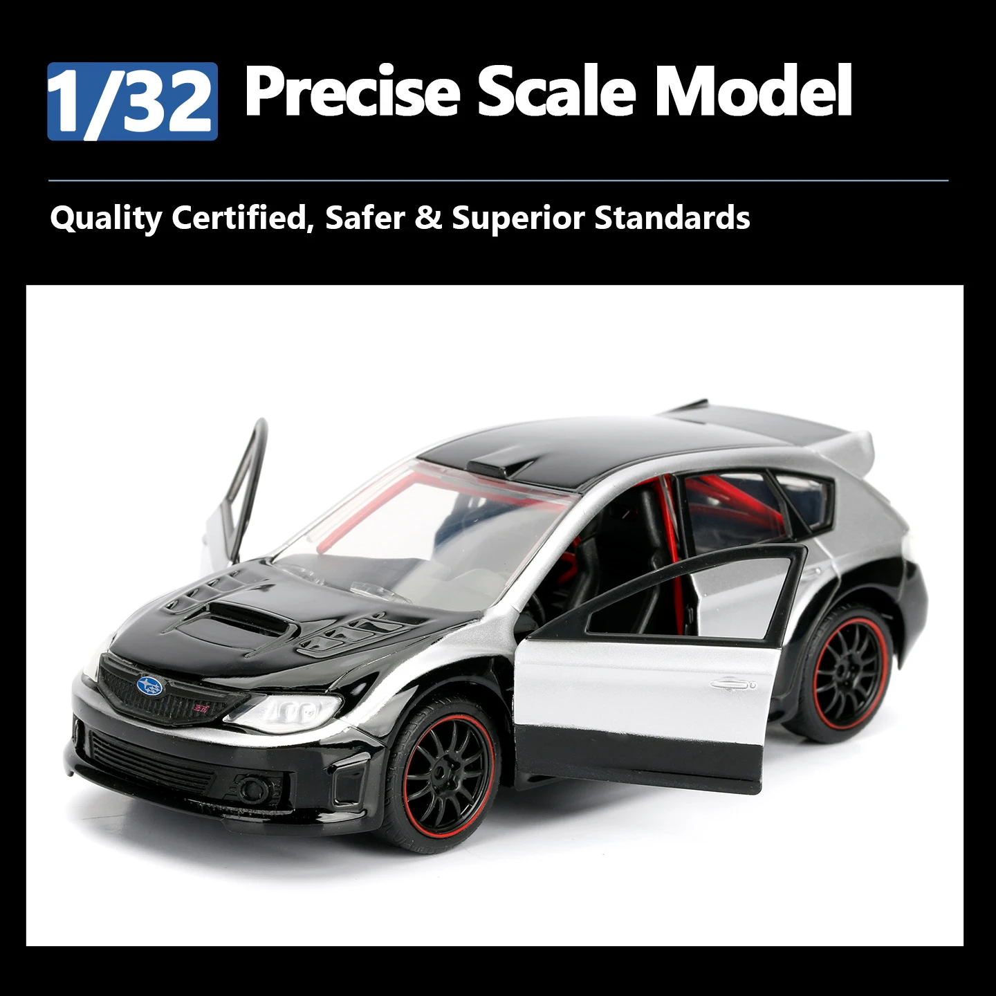 JADA Fast & Furious Subaru Impreza WRX STI Hatchback 1:32 Die-Cast Model - Iconic Hatchback Franchise with Opening Doors JD98507 view 3