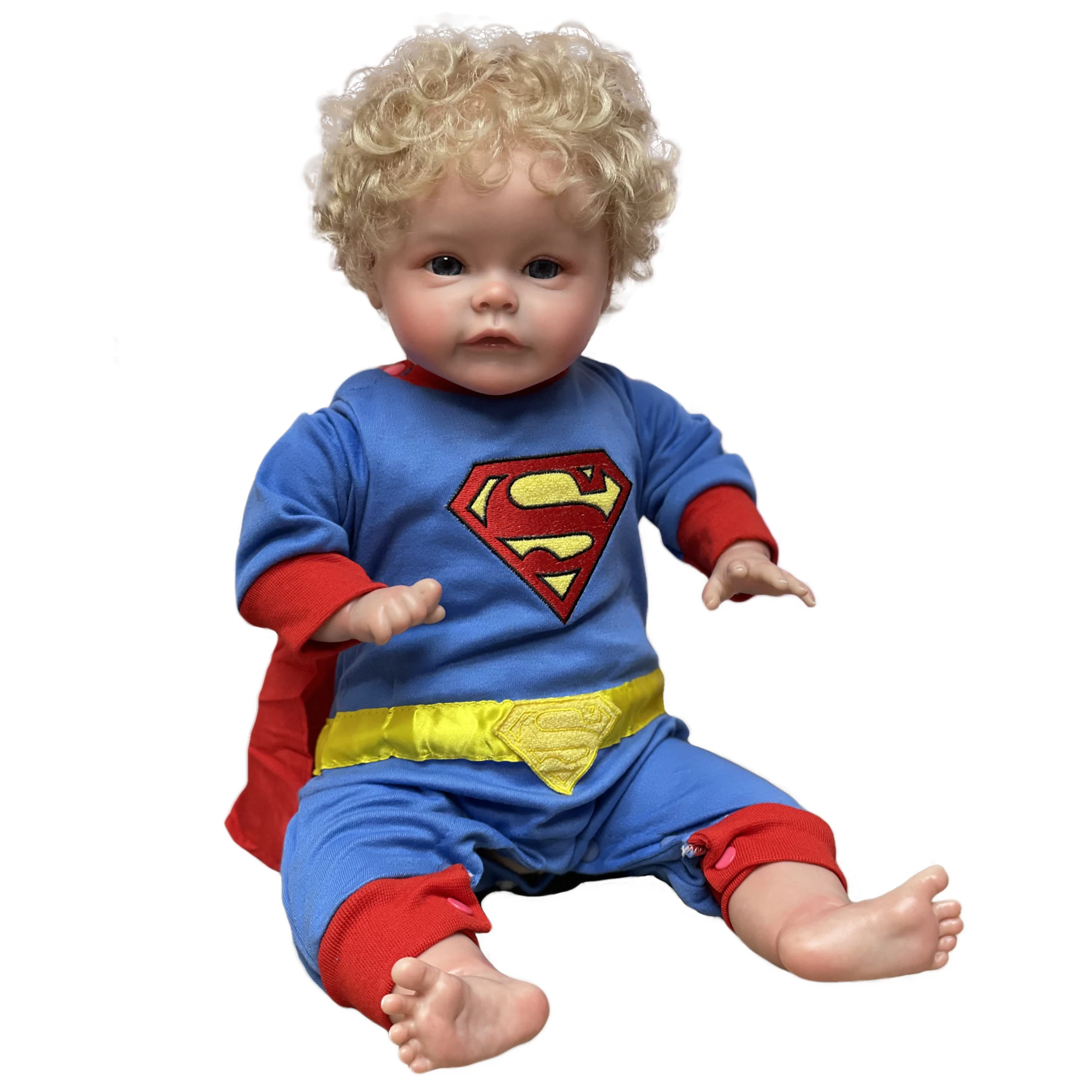 

45CM Bebe Reborn Doll Popular Sue-sue Painted Handmade Reborn Baby With Rooted Blonde Hair Boneca Muñecas Para Niña