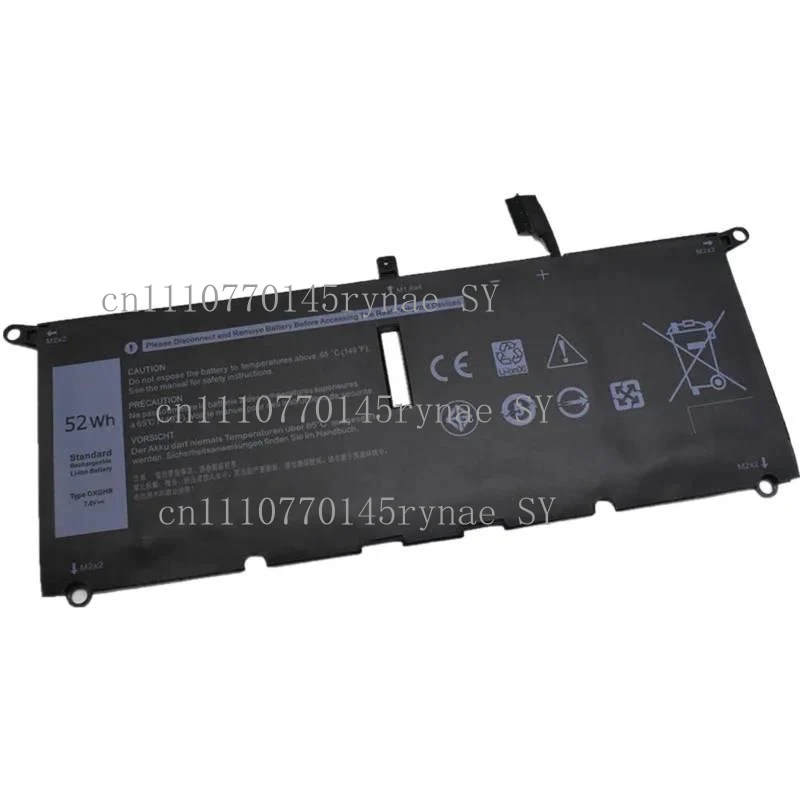 DXGH8 52Wh Replacement Battery For Dell XPS 13 9370 9380 7390 Inspiron 7390 2-in-1 7490 G8VCF H754V 0H754V P82G