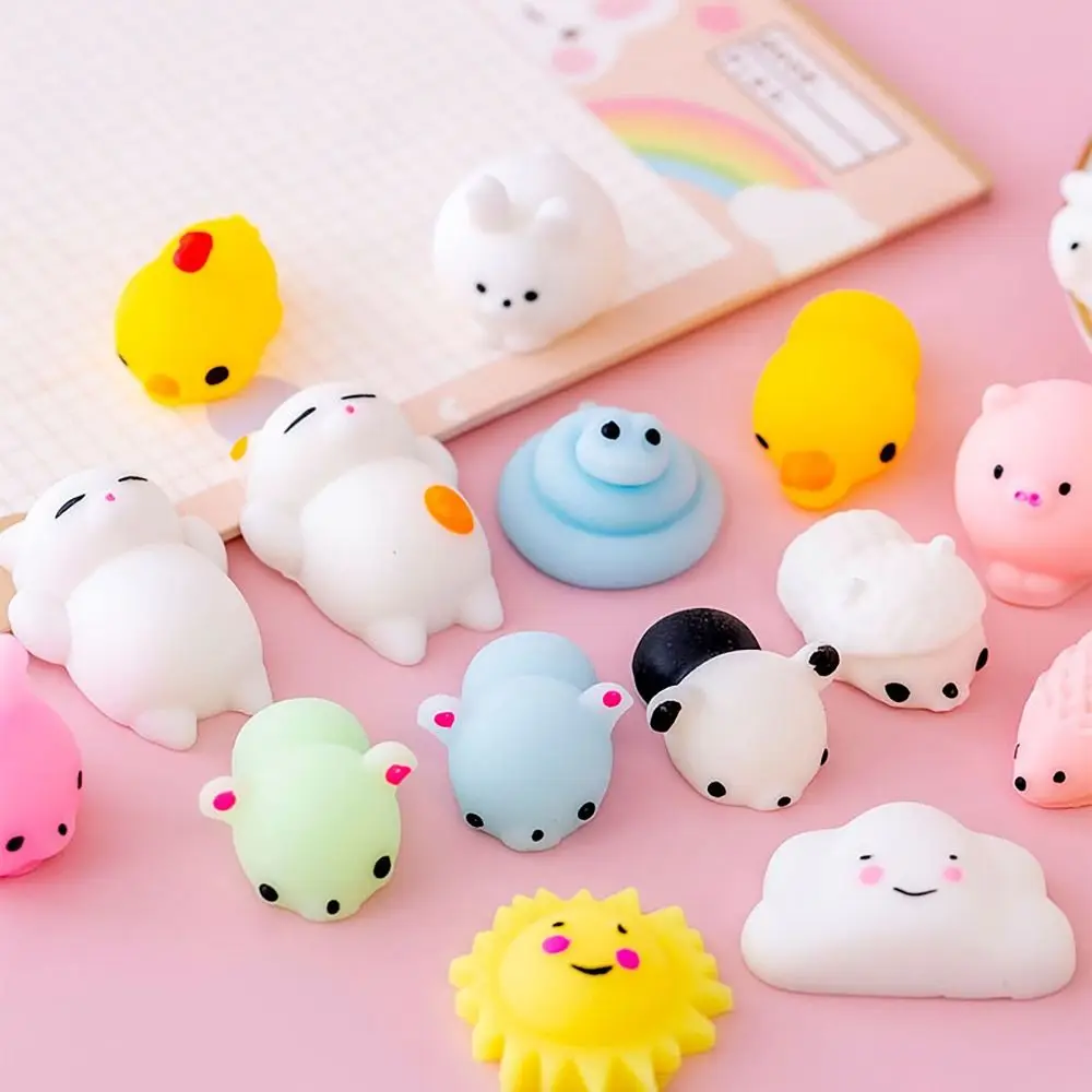 1Pcs Mini Cute Animals Decompression Toy Stress Relief Colors Soft Pressure-relief Toy Abreact Sticky Squeeze Toy Funny Gift