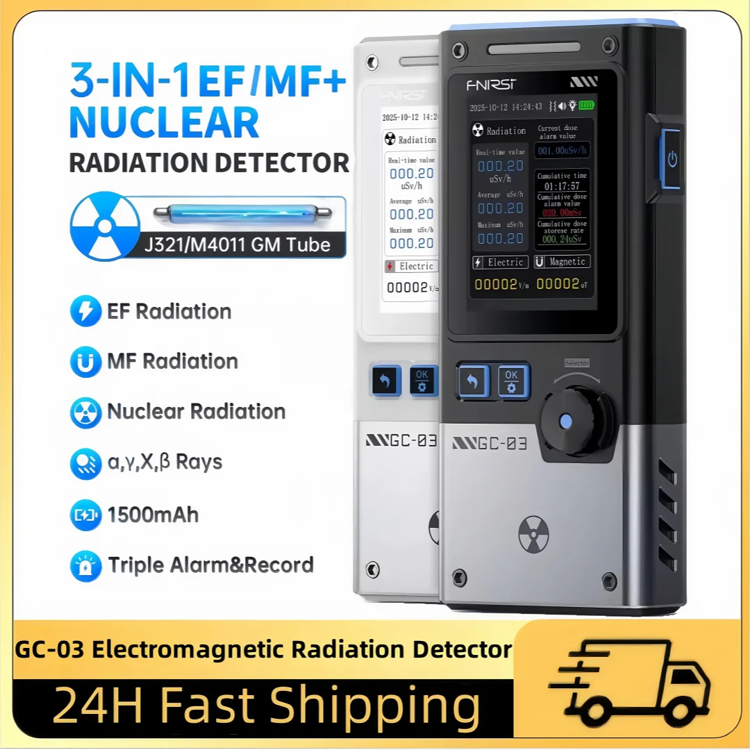 

FNIRSI GC-03 3-in-1 Environment Detector – Appliance and Workstation Safety Tester, Field Strength Indicator