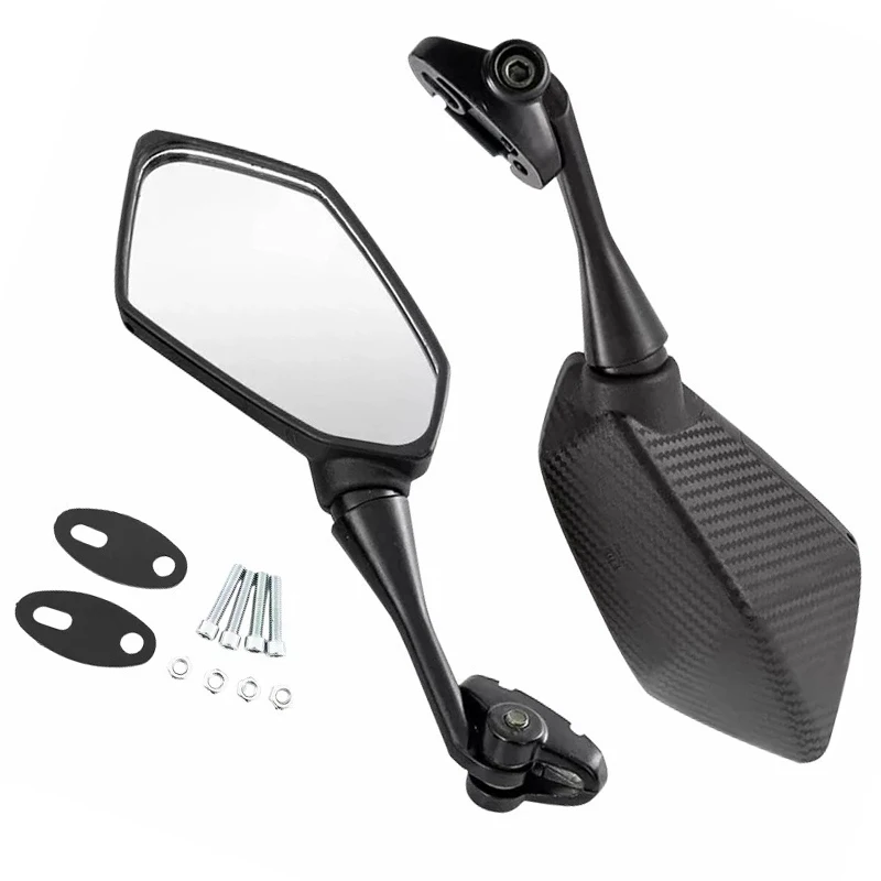 

1 Pair For Lexmoto LXR LXS 125 380 Left+Right Carbon Look Mirrors W/Fittings Moto Parts