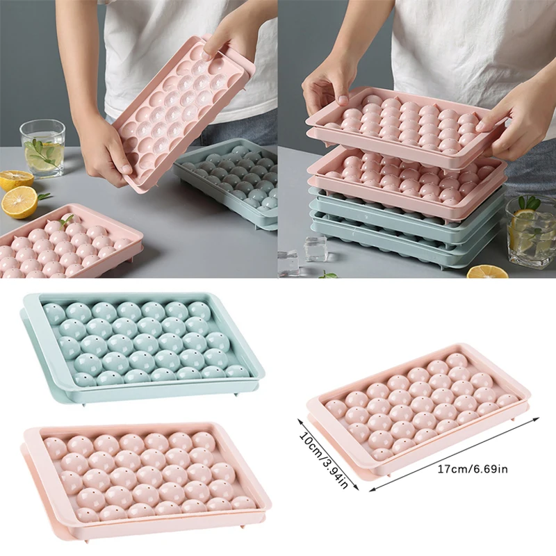 1PC Kunststoff Sphärische Eis Ball Tablett mit Deckel Küche Eismaschine Form DIY Form für Home Grill Ice Cube Maker werkzeug