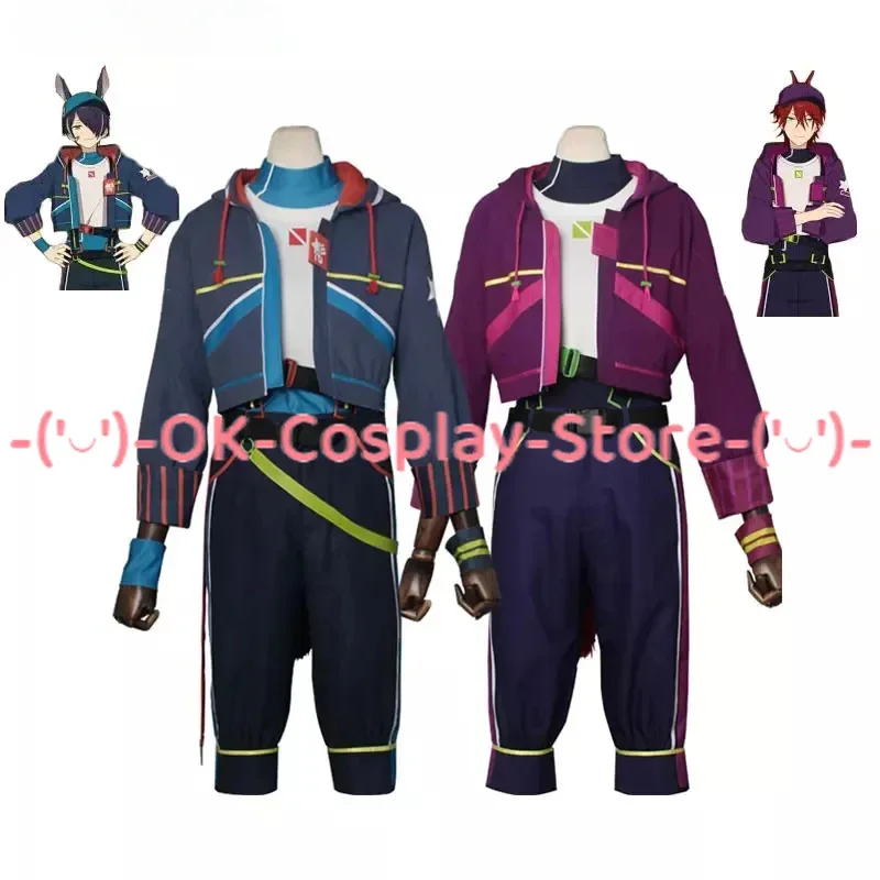 Game Ensemble Stars Shinobu Sengoku Amagi Rinne Cosplay Costume Casual Wear With Hat Tail Halloween Carnival Uniform Custom Made