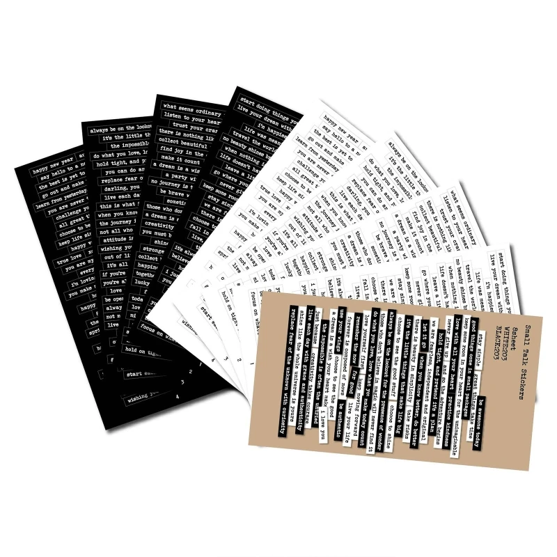 8 Sheets Motivational Quote Stickers Decals for Scrapbook Notebook Journaling