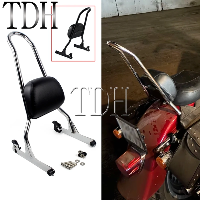 Detachable Sissy Bar Backrest For Harley Softail 06-17 Fat Boy FLSTF FLSTFB FLSTFBS Night Train FXSTB Standard FXST Custom FXSTC