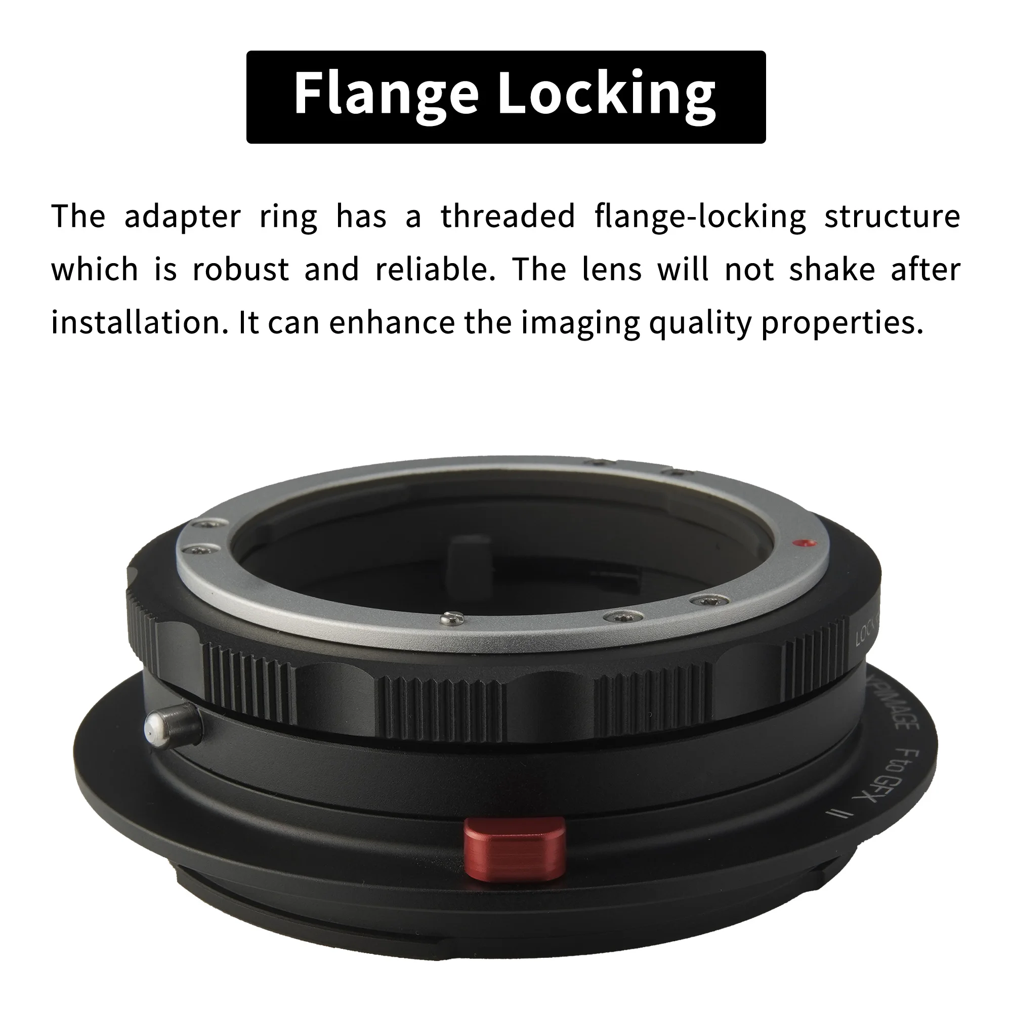 XPIMAGE F to GFX Lens Mount Adapter Ring Compatible with Nikon F AI AIS Lenses for Fujifilm G Cameras GFX50 GFX100