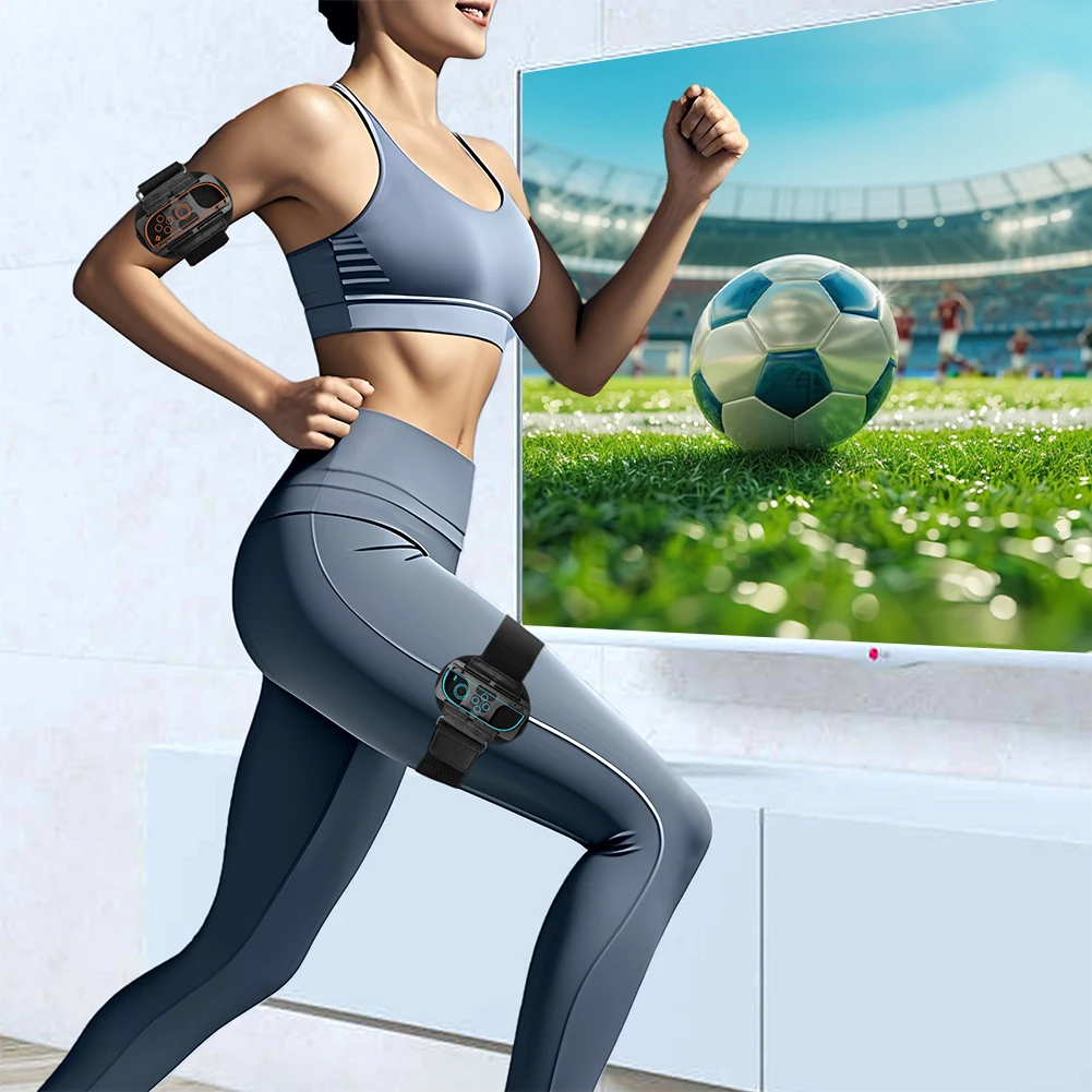 2 في 1 حزام الساق والمعصم القابل للتعديل لنينتندو للتبديل 2 Joy-Con حامل مقبض اللعبة لـ Just Dance for Ring Fit Adventure