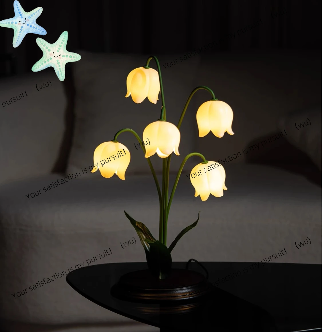 ZOCI-Lily of the Valley Desk Lamp Bedroom Bedside Table Ambient Light Night Light Wedding Birthday Valentine's Day Gift