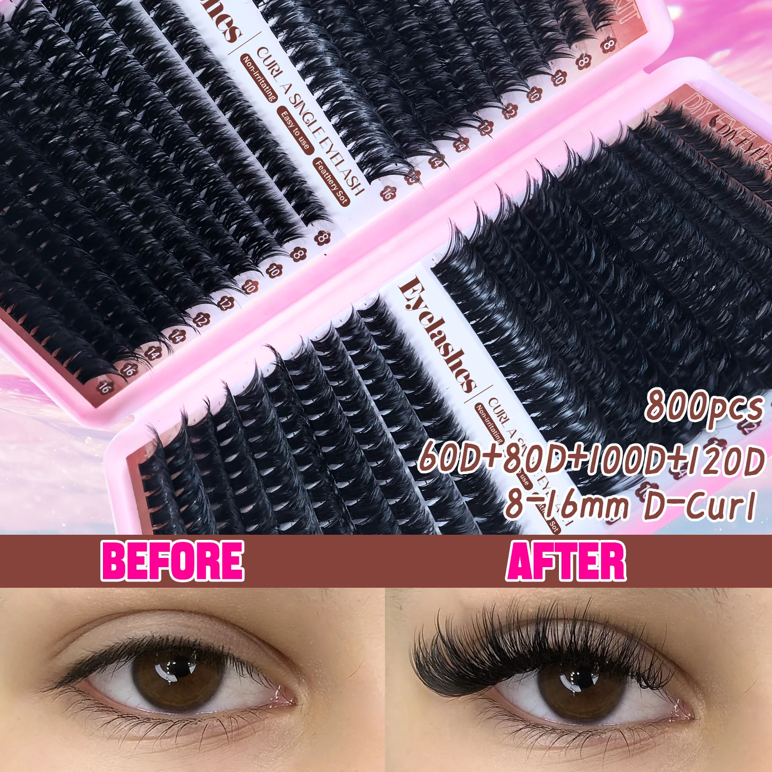 Kit Ekstensi Bulu Mata, Bulu M - Eyelash Extension For Asian Eyes ulasan dan harga