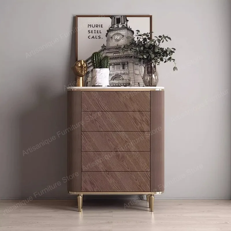 Secure Popular Living Room Cabinet Vintage Elegant Storage Cabinet Large Capacity Luxury Mobile Soggiorno Modern Home Furniture