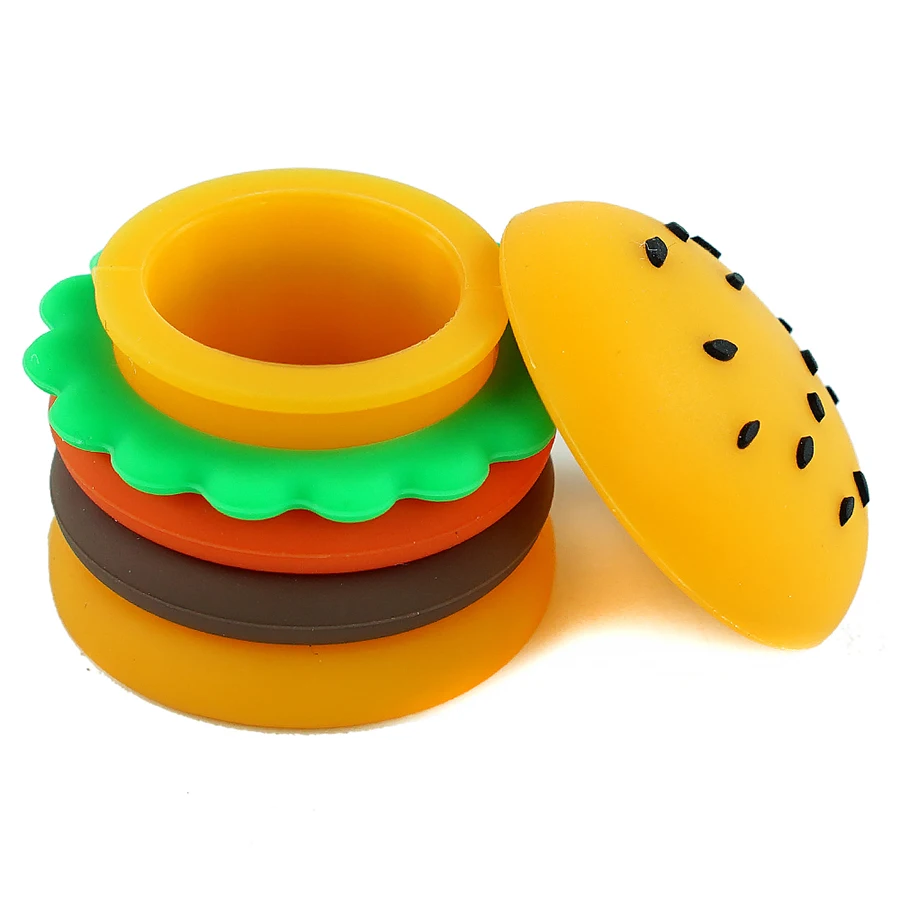 1 PCS 5ml Hamburger Shape Jar Storage Box For Oil Wax  Travel Portable Lotion Cream Box Bottle Face Cream Lip Balm Container