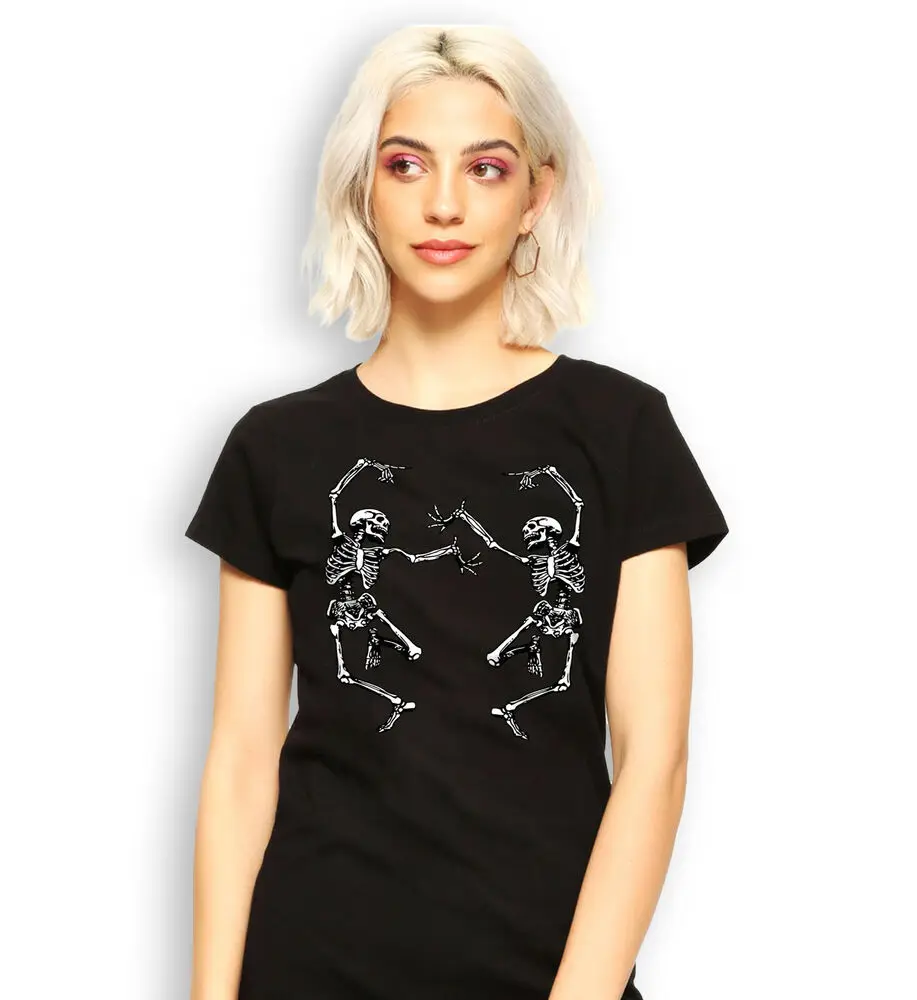 Horror Skeleton Shirt, Dance Of Death Halloween T-shirt, Halloween Skull Tee