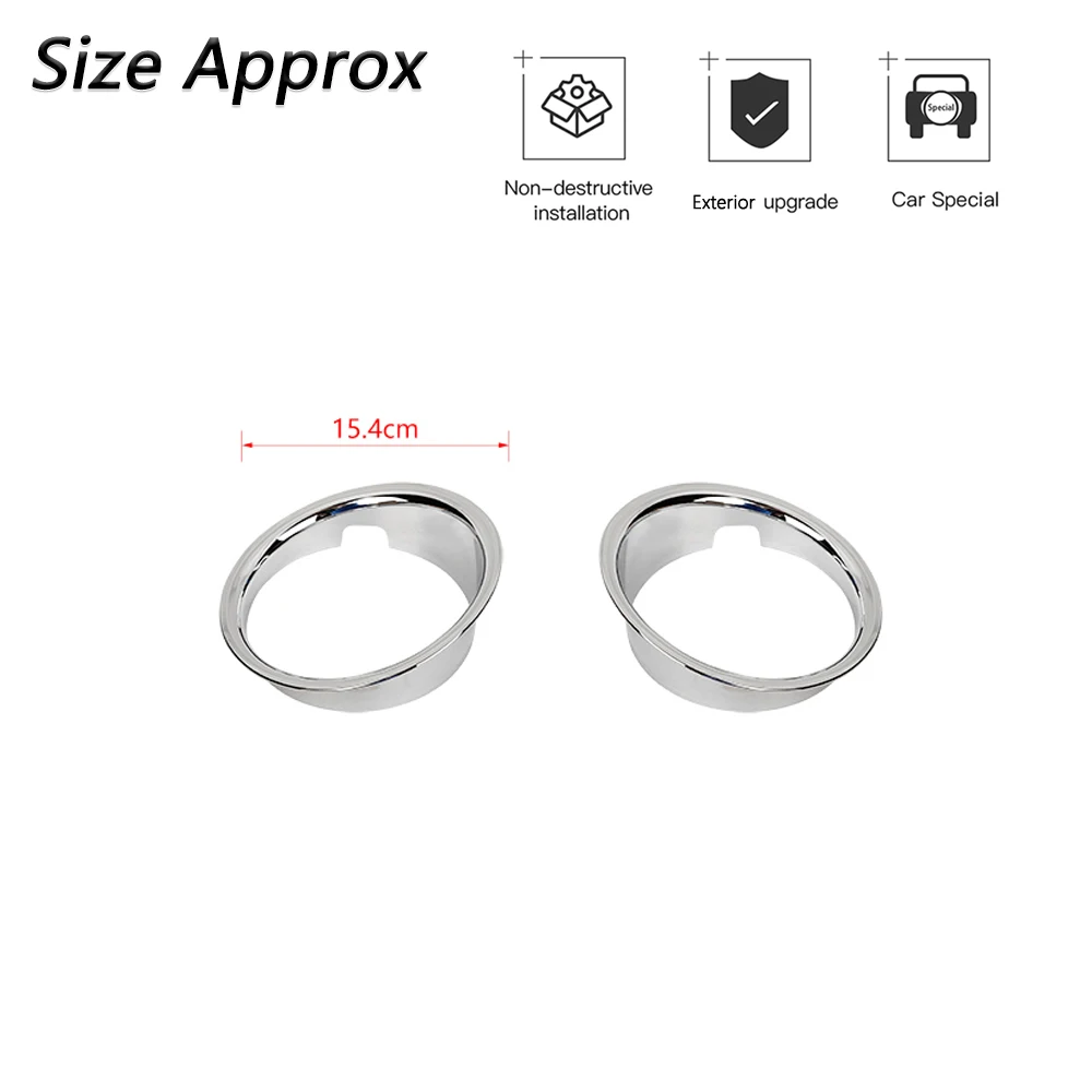 الجبهة الضباب الخفيف غطاء الكسوة ل جيب قائد 2006-2010 سيارة ديكور الإضاءة حلقة تصفيف السيارة القوالب الخارجية اكسسوارات ABS