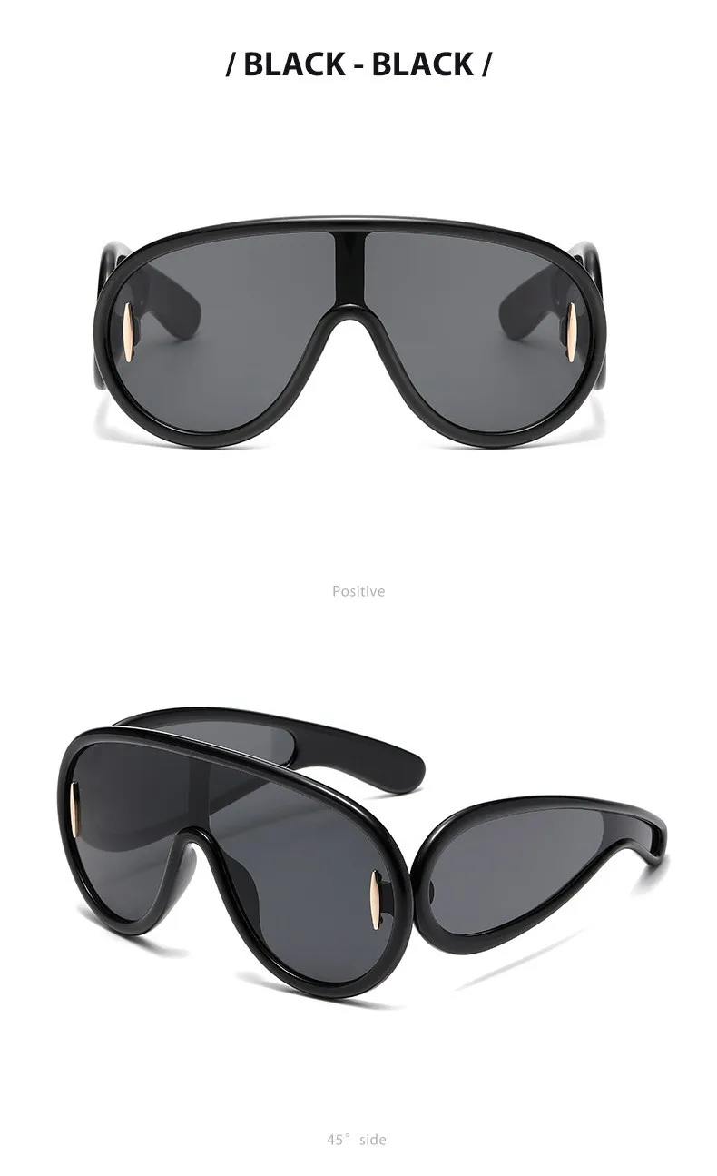 Integrierte Brille, Sonnenbrille, großes Gesicht, Sonnenbrille für Männer und Frauen, modische Krötenbrille, Sonnenbrille 3950 – Detail 15