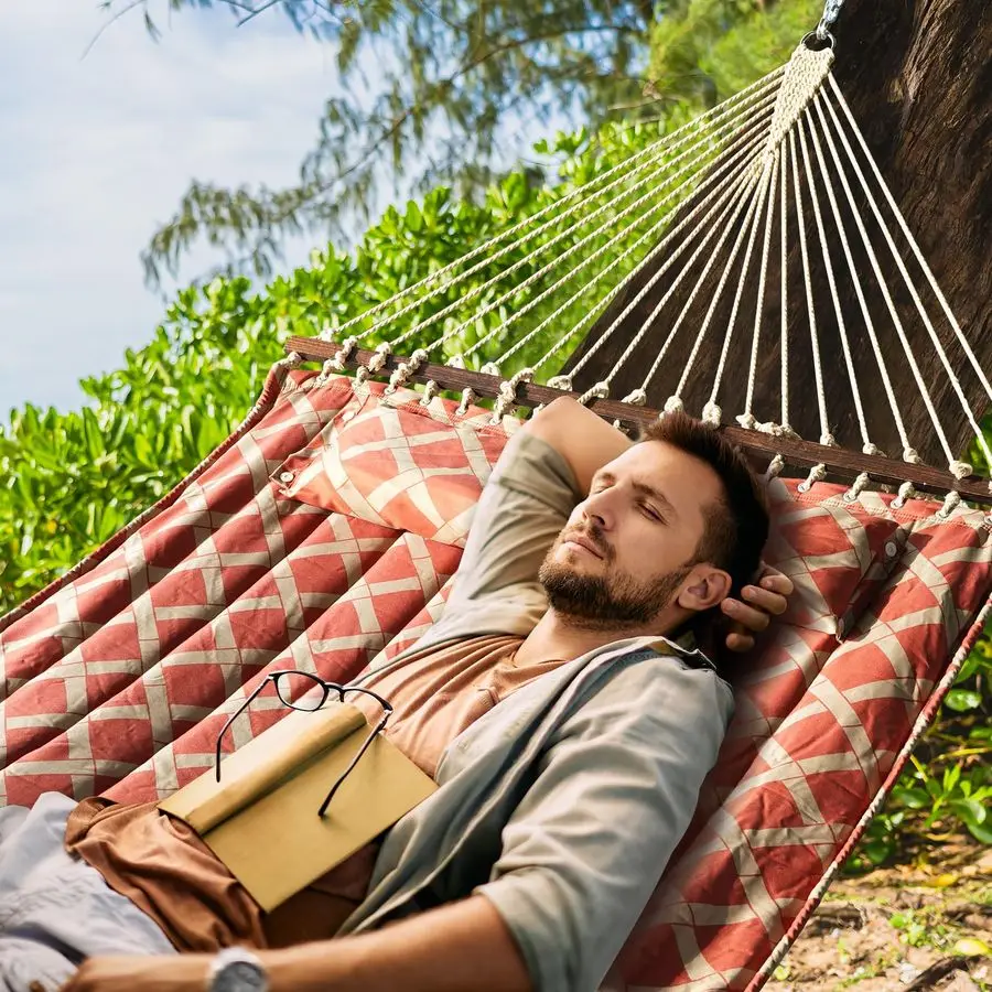 

Двойной гамак с распорными стойками, грузоподъемность 600 фунтов, съемная подушка, прочная конструкция для подвешивания на деревья, для улицы, патио, сада