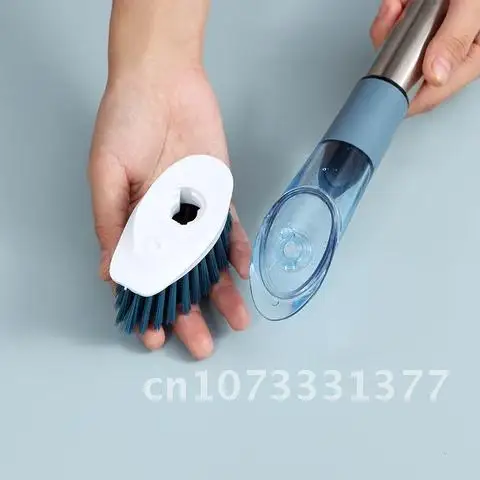 

Household Long Handle Scrubber Cleaning Tools Dishwashing Sponge Kitchen Brush With Dispenser Brushing Brushes Dish Wash Cleaner